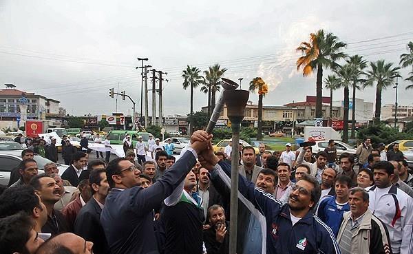 حمل مشعل صلح و همبستگی جهانی در استان مازندران برگزار گردید