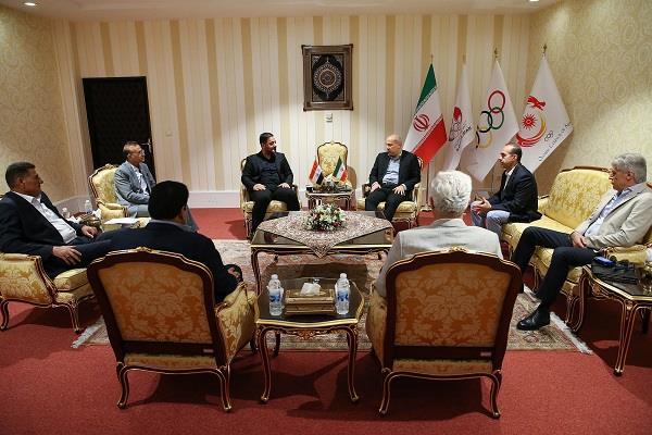 دیدار نائب رئیس،دبیر کل و اعضای هیات اجرایی کمیته ملی المپیک عراق با دکتر هاشمی