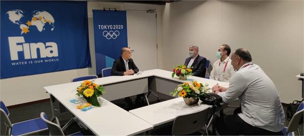 رئیس کمیته ملی المپیک کشورمان با رئیس فدراسیون جهانی شنا دیدار کرد؛حسین المسلم: برای کمک به رشد شنای ایران آمادگی داریم