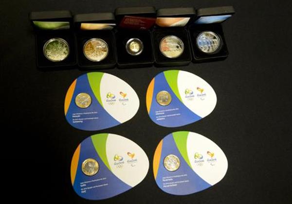 برزیل سکه های المپیک ریو 2016 را به نمایش گذاشت
