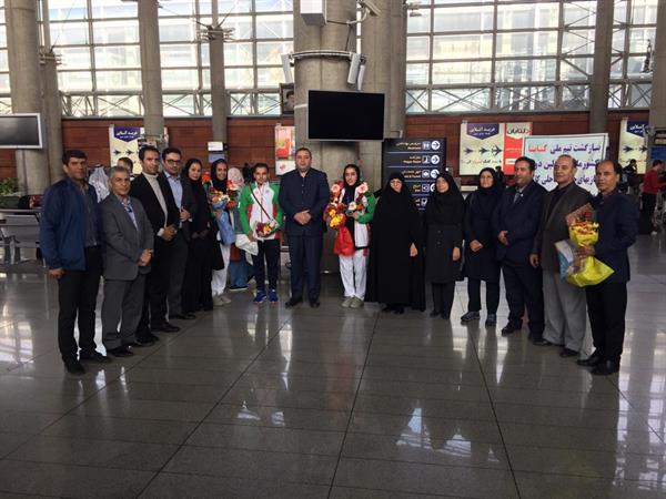 بازیهای جهانی ساحلی، قطر ؛ تیم ملی کاراته کشورمان در میان استقبال مسیولین کمیته ملی المپیک وارد تهران شد