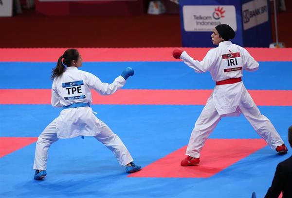 هجدهمین دوره بازیهای آسیایی-جاکارتا؛بانوی کاراته کا ایران به فینال آسیا راه یافت