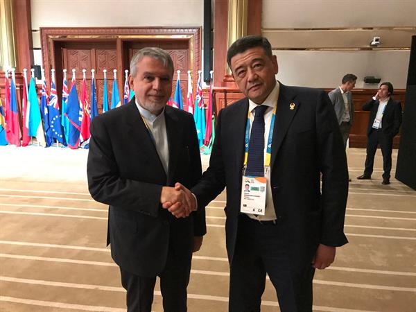 دیدار صالحی امیری با رئیس و دبیرکل کمیته ملی المپیک ازبکستان