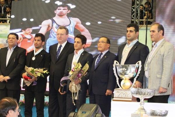 جام جهانی کشتی فرنگی- تهران؛فیلا از سه طلایی المپیک کشتی فرنگی ایران تقدیر کرد