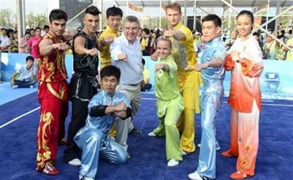 دومین دوره بازیهای المپیک نوجوانان  نانجینگ 2014؛ حضور رئیس کمیته بین المللی المپیک در جمع ووشویی ها