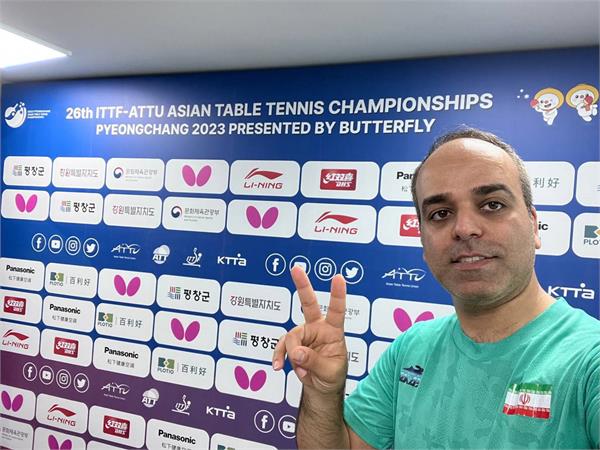 مسابقات تنیس روی میز قهرمانی آسیا؛پیروزی غرورآفرین افشین نوروزی مقابل نفر چهارم دنیا