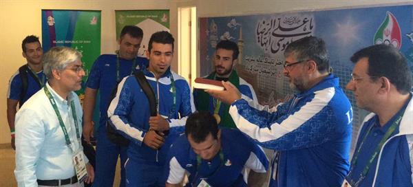 سی و یکمین دوره بازیهای المپیک تابستانی2016؛ حضور هاشمی در مراسم بدرقه سهراب مرادی به سالن وزنه برداری