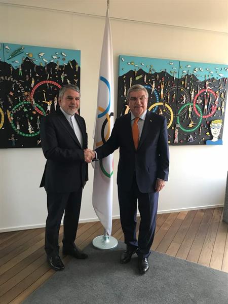 در مقر کمیته بین المللی المپیک (IOC) برگزار شد؛دیدار دکتر صالحی امیری با توماس باخ