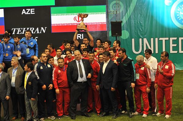 رقابت های جام جهانی کشتی فرنگی - تهران؛ایران با شکست ترکیه به مقام سوم رسید