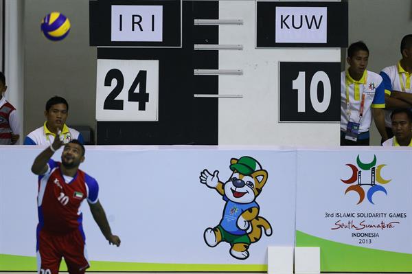 سومین دوره بازیهای همبستگکی کشورهای اسلامی-اندونزی(55)؛والیبال ایران، کویت را در هم کوبید