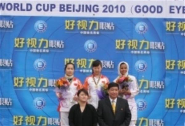 مسابقات قهرمانی تیراندازی جهان-چین؛الهه احمدی سوم جهان شد