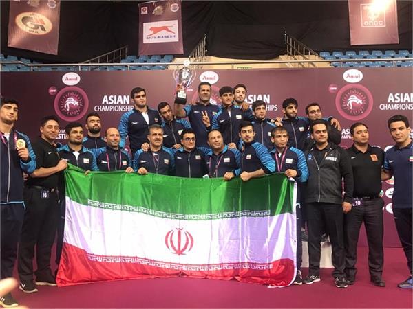 رقابت های کشتی فرنگی بزرگسالان قهرمانی آسیا- هند؛تیم ایران با 5 مدال طلا، یک نقره و 3 برنز مقتدرانه قهرمان شد