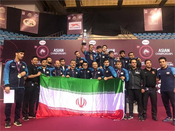 Iranian Greco-Roman wrestling team crowns Asian championship