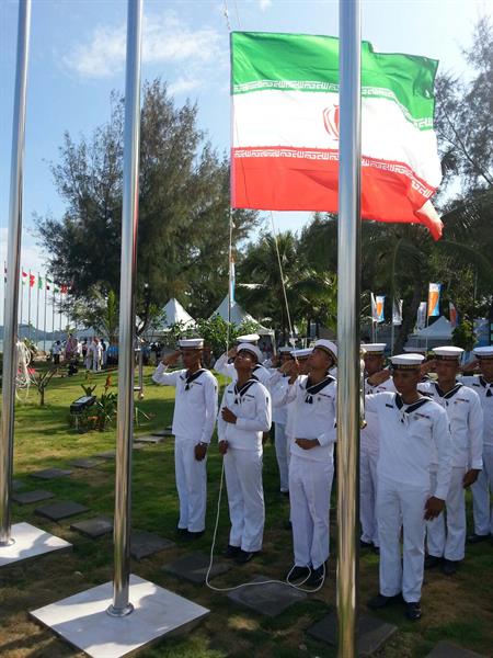 چهارمین دوره بازیهای ساحلی_تایلند؛پرچم جمهوری اسلامی ایران در دهکده بازیها به اهتزاز درآمد