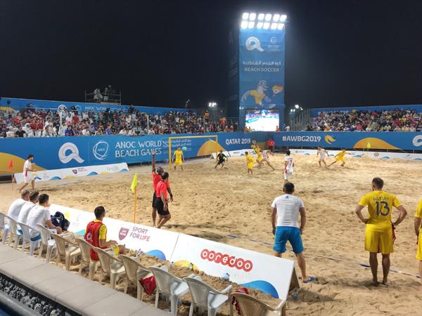نخستین دوره بازی‌های جهانی ساحلی -قطر؛پیروزی مهم ایران مقابل اوکراین سرسخت