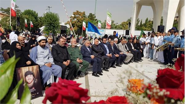 برگزاری مراسم تشییع و تدفین دو شهید گمنام دفاع مقدس در مجموعه ورزشی انقلاب
