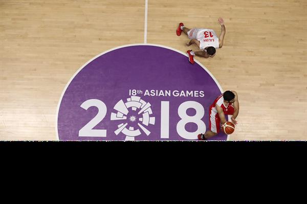 هجدهمین دوره بازیهای اسیایی- جاکارتا ؛پیروزی بلندقامتان بسکتبال مقابل سوریه در گام اول