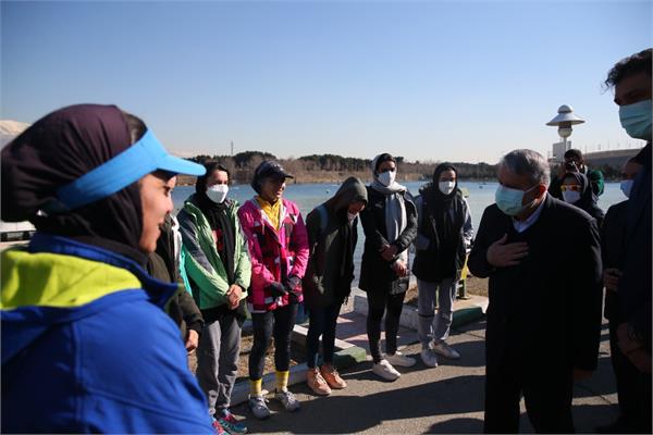 بازدید رئیس کمیته ملی المپیک از اردوی آماده سازی تیم ملی قایقرانی