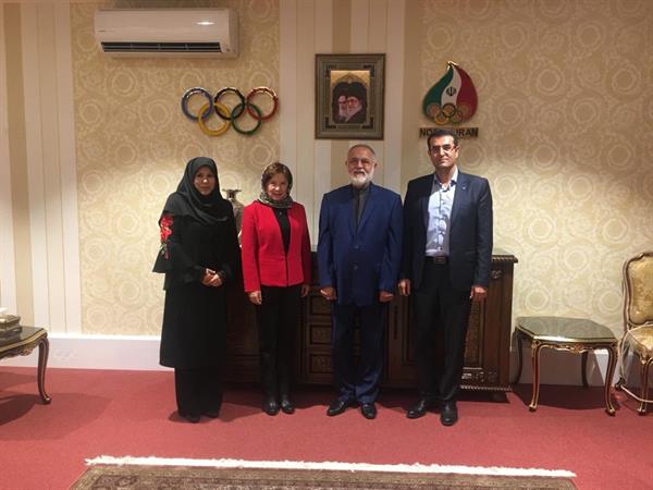 دیدار نایب رئیس فدراسیون جهانی ژیمناستیک با دبیر کل کمیته ملی المپیک
