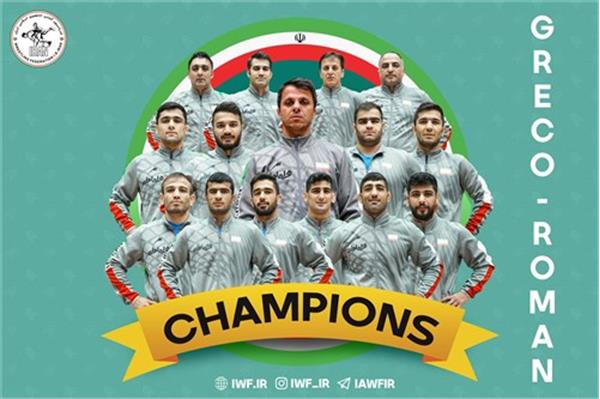 تیم ایران با اقتدار قهرمان سی و سومین دوره رقابت های کشتی فرنگی آسیا شد