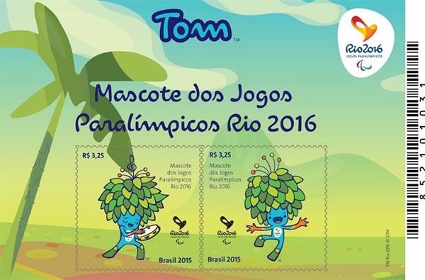 نماد بازی های ریو 2016 روی تمبرهای مخصوص المپیک