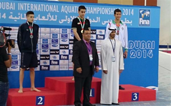 رقابتهای های بین المللی شنا - دبی؛نسیمی شاد مدال طلا و عظیمی سهمیه المپیک گرفتند