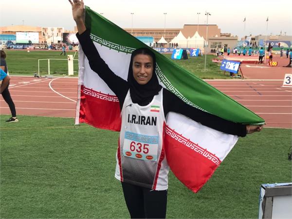 نازنین فاطمه عیدیان در ۴۰۰ متر با مانع قهرمان آسیا شد و رکورد ملی را شکست/ کسب اولین مدال طلا در بخش بانوان