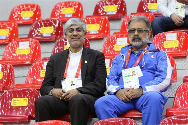 چهارمین دوره بازیهای همبستگی کشورهای اسلامی؛هاشمی در سالن والیبال
