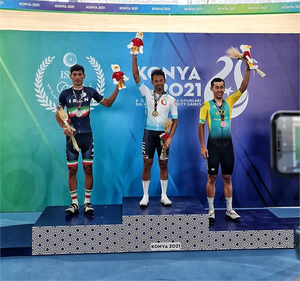 بازیهای کشورهای اسلامی-قونیه؛بهنام آرین رکابزن کشورمان اولین مدال بازیهای کشورهای اسلامی را به نام خود ثبت کرد