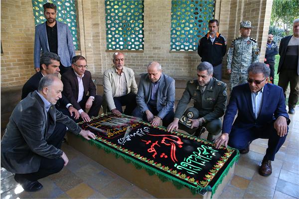 مراسم رونمایی از نشان شهدای مدافع حرم در فدراسیون تکواندو 3