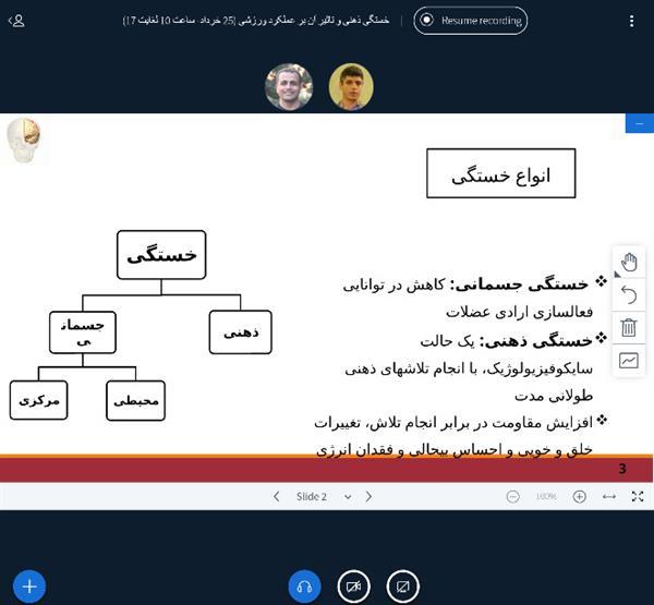 کارگاه غیرحضوری خستگی ذهنی و تأثیر آن بر عملکرد ورزشی برگزار شد