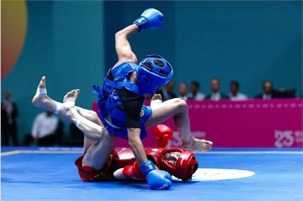 بازی های کشورهای اسلامی ریاض؛ پیروزی ووشوکاران مرد ایران در گام نخست