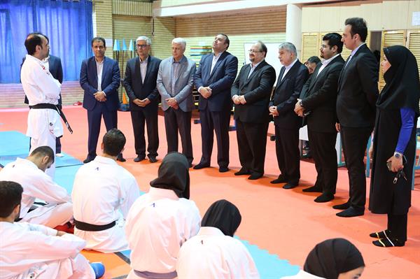 بازدید وزیر تعاون، کار و رفاه امور اجتماعی و مسئولین کمیته ملی المپیک از اردو تیم ملی کاراته 13