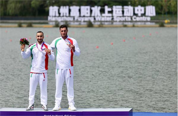 هانگژو2022؛اولین مدال آبهای آرام ایران در کایاک دونفره مردان