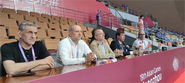 نوزدهمین دوره بازیهای آسیایی ۲۰۲۲ هانگژو؛ حضور هاشمی، نوروزی و داورزنی در سالن دیدار ایران و نپال