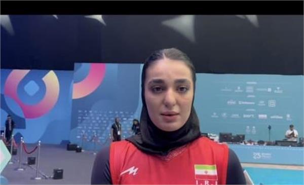 بازیهای کشورهای اسلامی ریاض؛زهرا کریمی بازیکن تیم ملی والیبال زنان ایران:از اینکه در فینال نیستیم متاسفیم