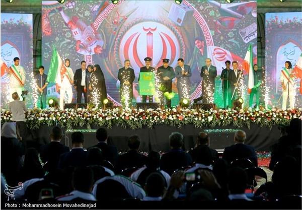 مراسم بدرقه کاروان های اعزامی به بازیهای آسیایی جوانان بحرین و کشورهای اسلامی ریاض برگزار شد