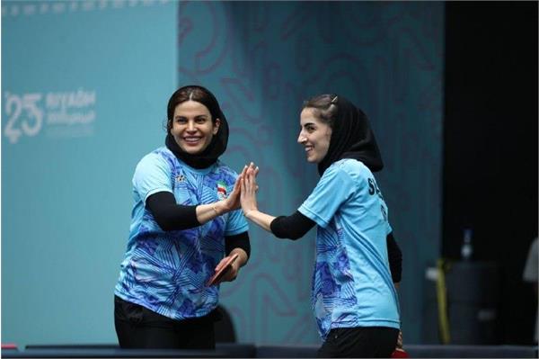 بازی های کشورهای اسلامی ریاض؛ صعود تیم دوبل تنیس‌روی‌میز زنان ایران به یک‌چهارم‌نهایی