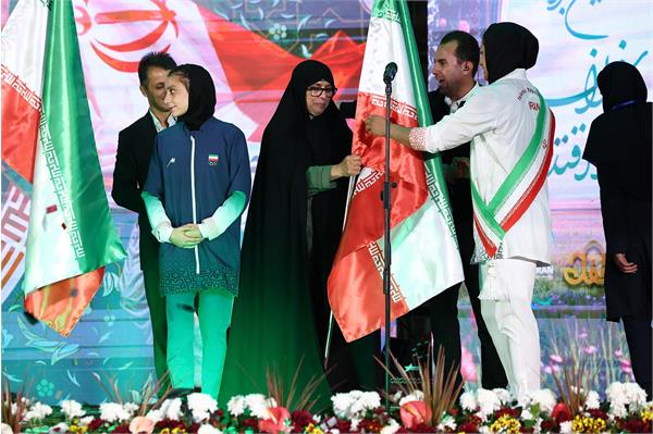 آیین بدرقه کاروان های اعزامی به بازی های آسیایی جوانان بحرین و کشورهای اسلامی ریاض 8