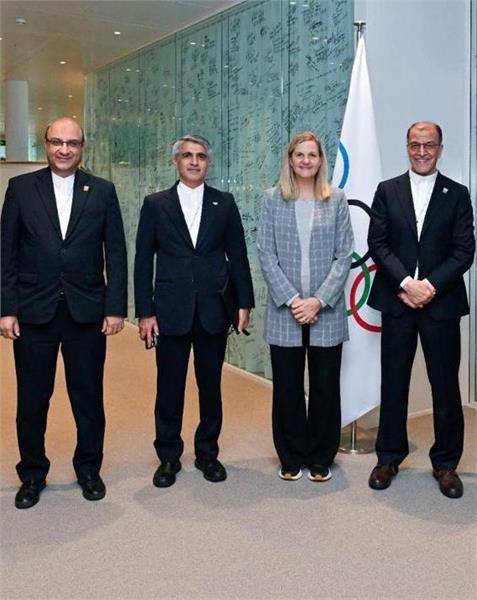Iran NOC President Meets new IOC President Kirsty Coventry in Lausanne
