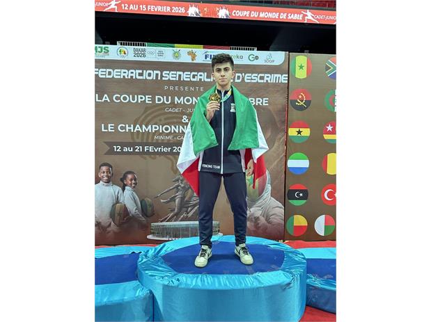 مدال طلای تاریخی حسام مرادی در جام جهانی شمشیربازی نوجوانان