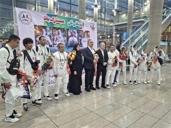 بازی های کشورهای اسلامی ریاض؛ تیم ملی موی تای کشورمان وارد تهران شد
