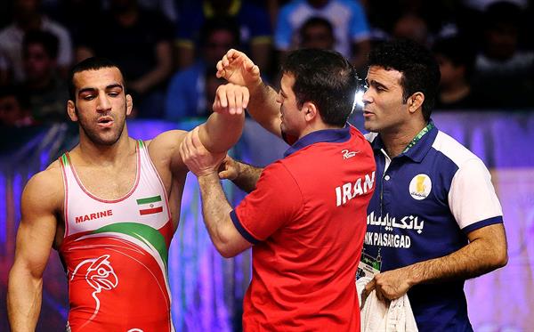 رقابت های جام جهانی کشتی فرنگی- آبادان؛تیم ایران در اولین گام تیم آلمان را شکست داد
