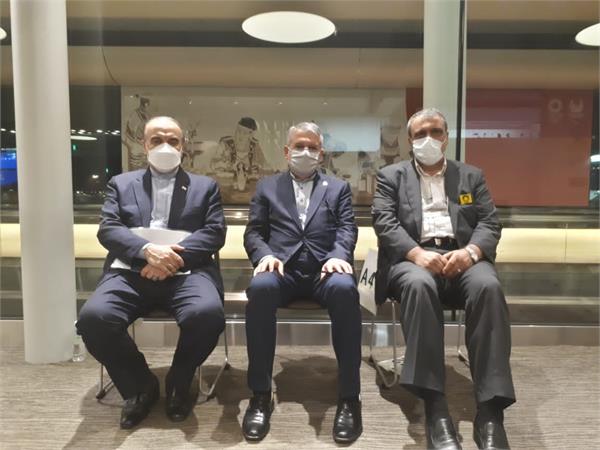 المپیک توکیو 2020؛ با استقبال سفیر ایران در ژاپن و دکتر سجادی  وزیر ورزش و رییس کمیته ملی المپیک کشورمان وارد توکیو شدند