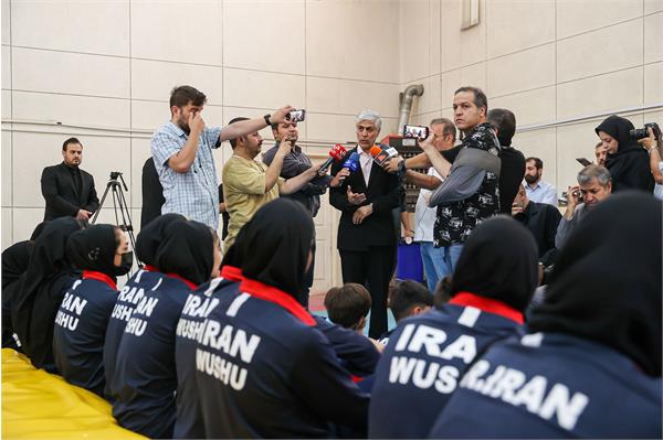 بازدید وزیر ورزش و جوانان و مسولان کمیته ملی المپیک  از اردو تیم ملی ووشو 14