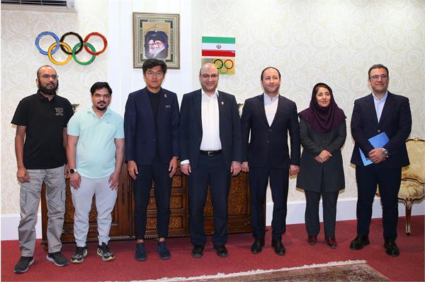 دیدار دبیرکل کمیته ملی المپیک با رییس رسانه ای شورای المپیک آسیا 12