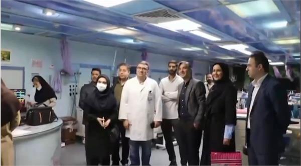 بازدید قهرمانان ورزشی از بخش پیوند قلب کودکان شهید رجایی