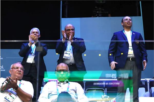 حضور معاون وزیر ورزش و جوانان و نایب رئیس کمیته ملی المپیک و رئیس فدراسیون جانبازان و معلولین در محل مسابقات ووشو