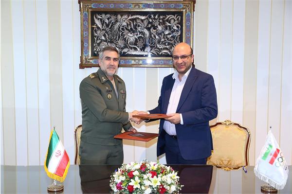 عقد تفاهمنامه همکاری کمیته ملی المپیک واداره ورزش و آمادگی جسمانی نیروهای مسلح 3