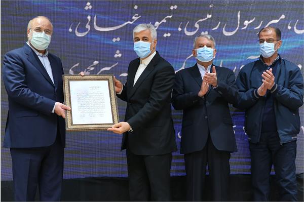 مراسم رونمایی از تندیس قهرمانان ورزش کشور با حضور رییس مجلس شورای اسلامی 65
